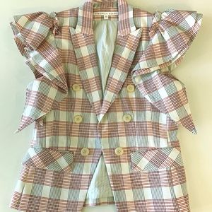 Veronica Beard Plaid Top